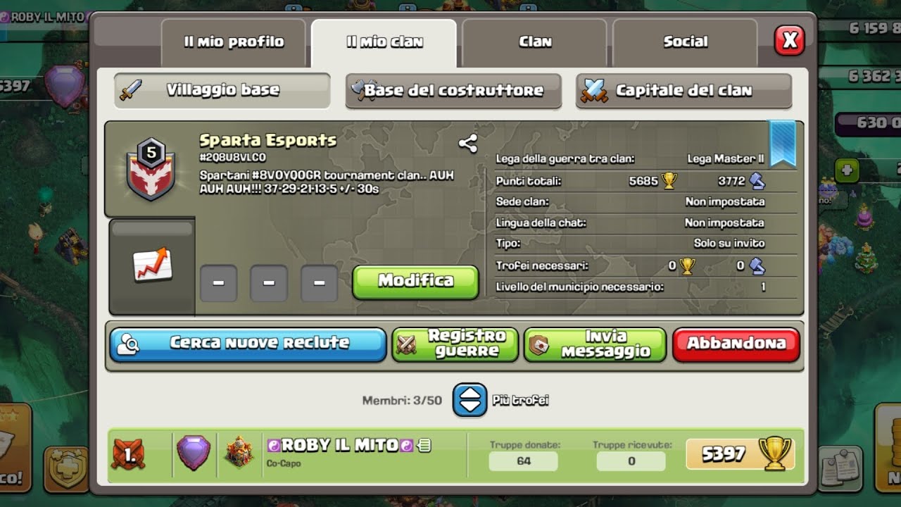 ☯️GIOCATORE COMPETITIVE SPARTA ESPORTS☯️#supercell #clashofclans #giggino478 #itzu #suziegaming