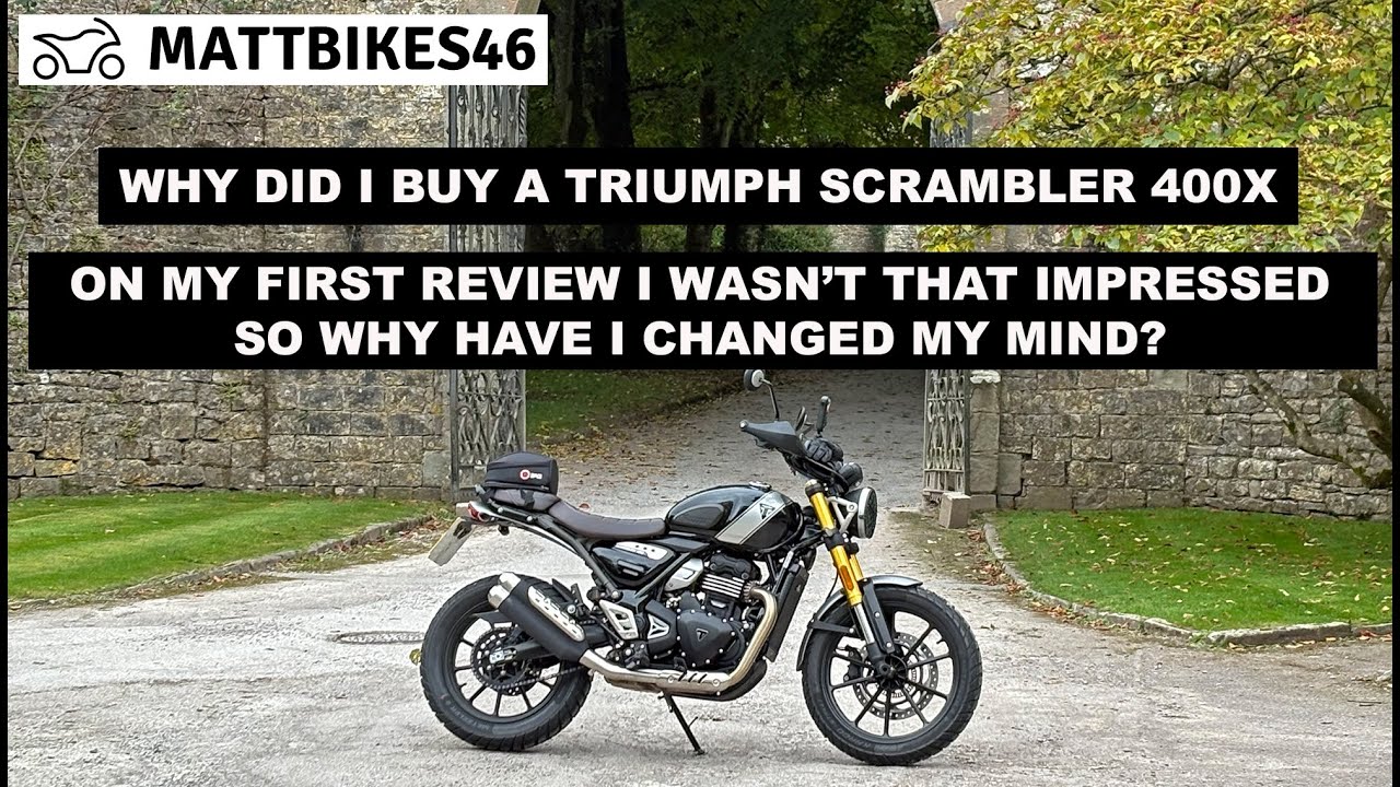 Полный обзор владельца Triumph Scrambler 400x, поездка по лесу Дин
