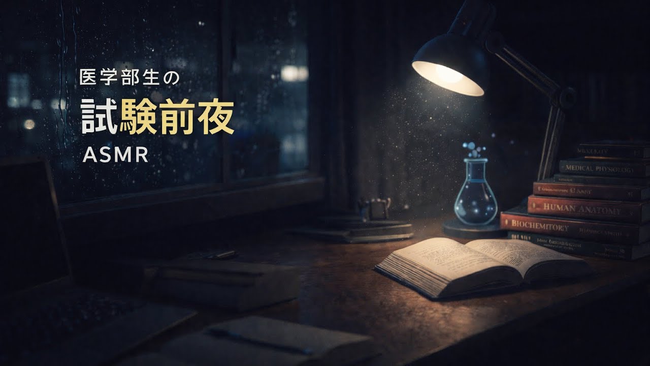 【ASMR/環境音】医学部生の試験前夜｜深夜研究室（2H）