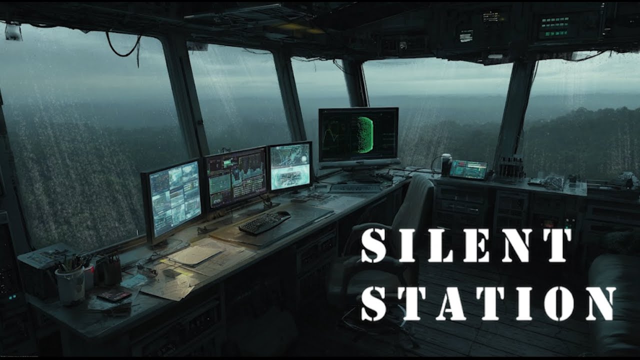 Raining Radio Tower | 2h Rain + Music Ambience