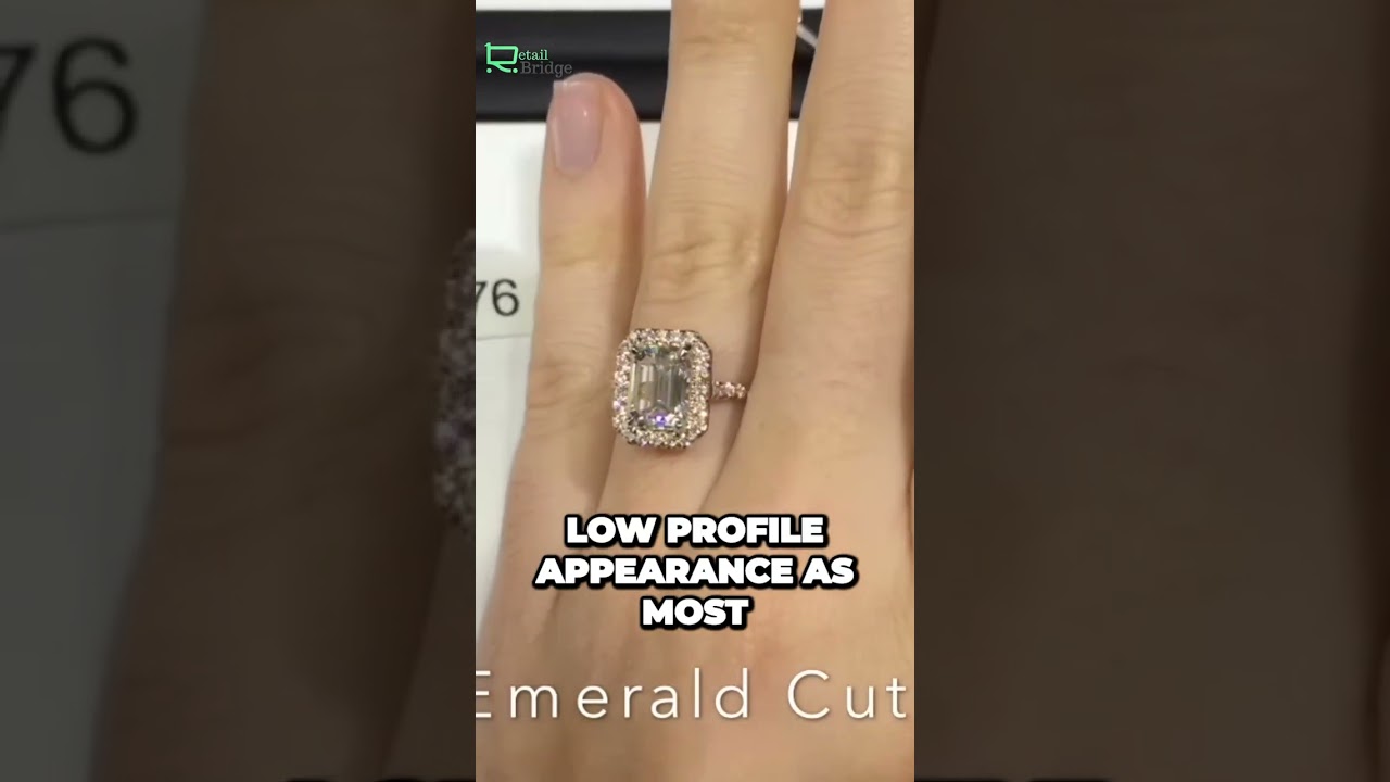 Diamond vs Moissanite: Spot the Brilliance Difference in Elegant Emerald Cut!