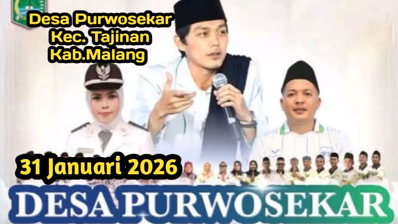 🔴LIVE GUS IQDAM DAN HADROH PUSAT DI PURWOSEKAR TAJINAN MALANG 31 JANUARI 2026