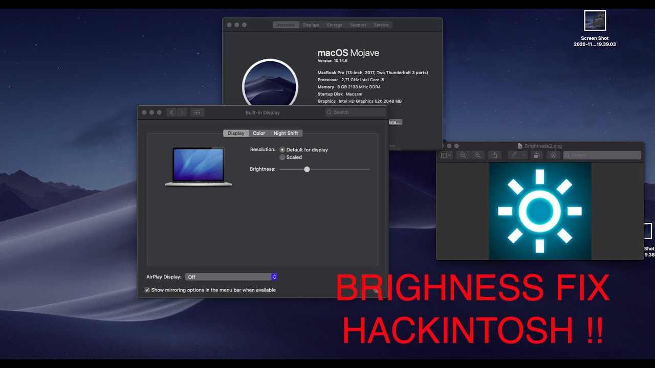 Fix Brightness Hackintosh 2 Steps