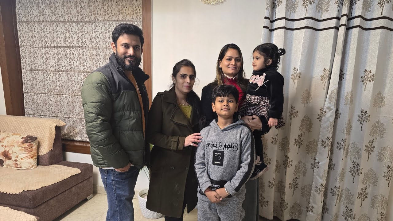 || Dinner at family friend's home || cutie pie vanu || Canada to India 🇮🇳 ||