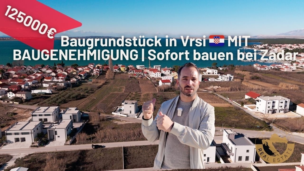 Baugrundst&uuml;ck in Vrsi 🇭🇷 MIT BAUGENEHMIGUNG | Sofort bauen bei Zadar