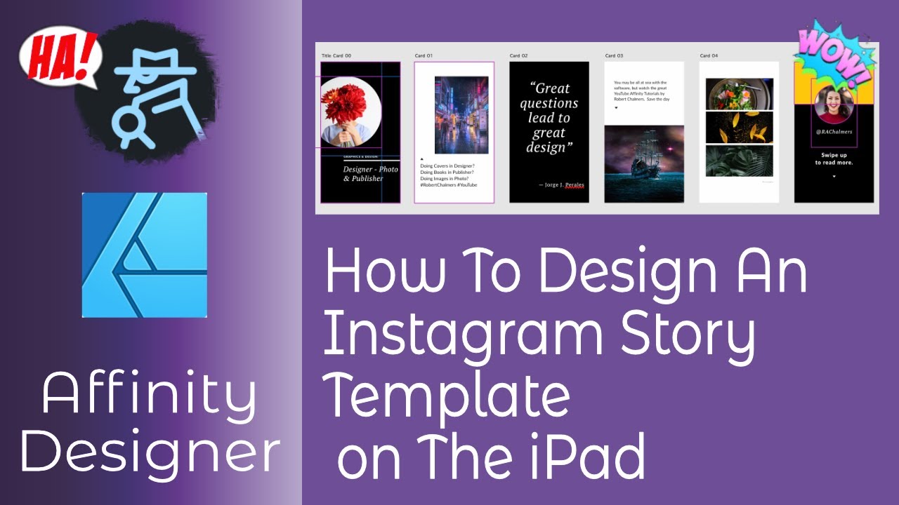 How To Design An Instagram Story Template In Affinity Designer on The iPad