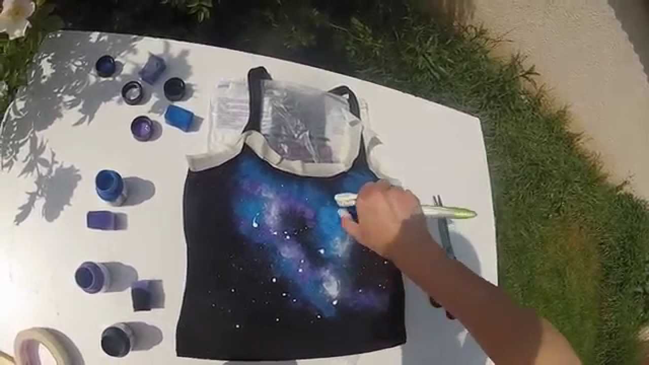 Návod galaxy tričko | Instruction Galaxy T-shirt