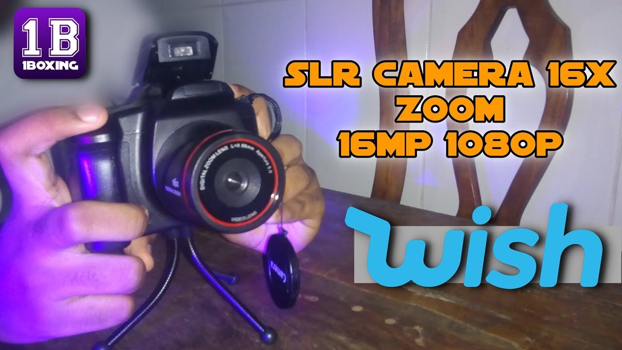 WISH: SLR Camera 16x Zoom -16mp 1080p || UMBOXING [PT-BR]