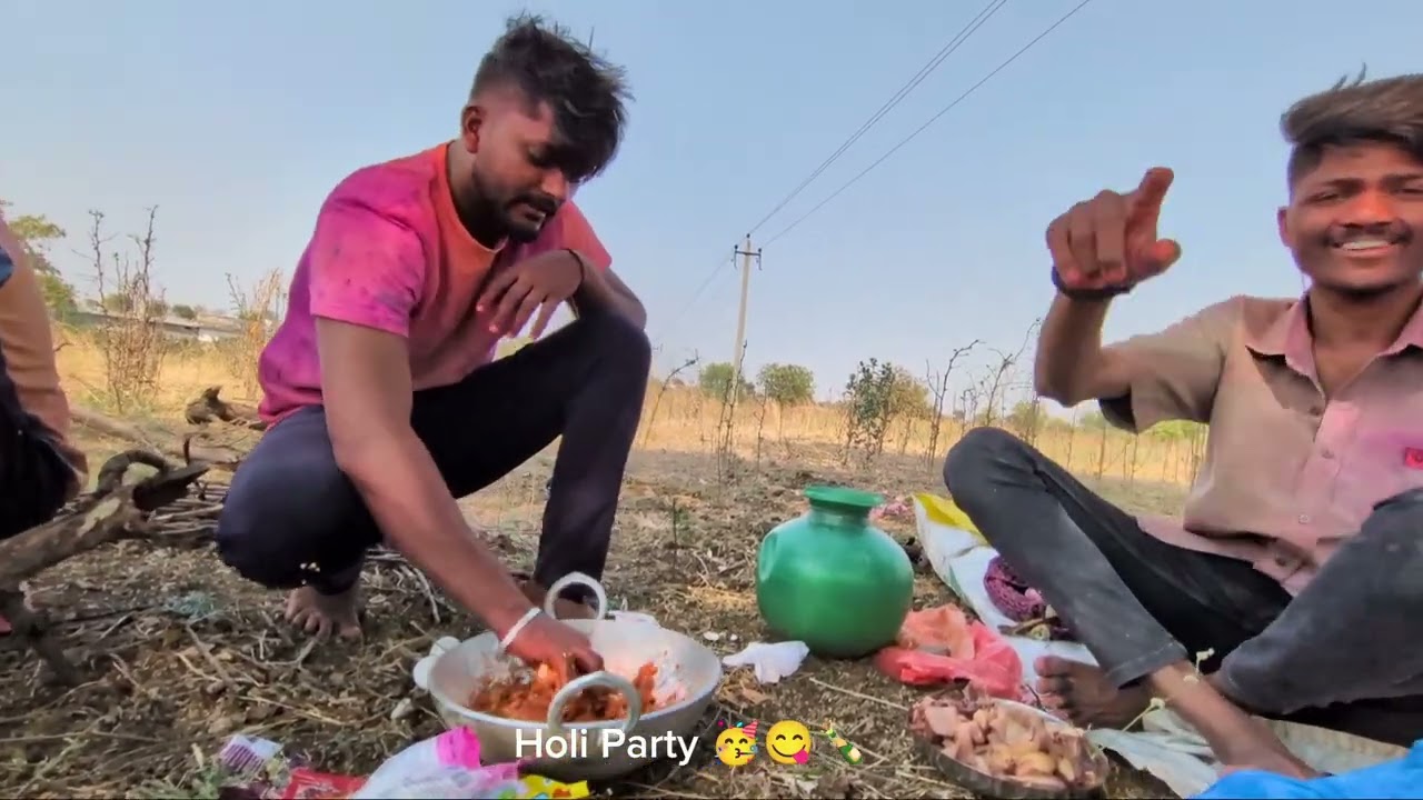 Holi party 🥳😋