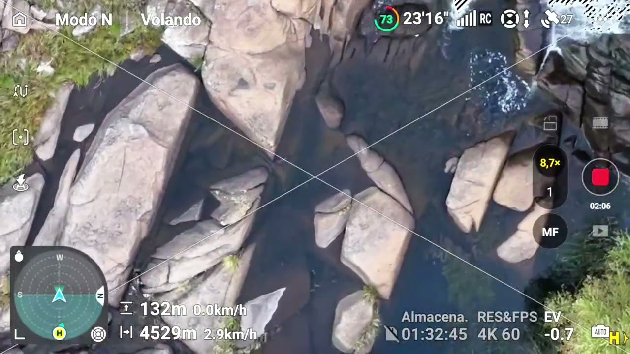 Telemetría vuelo con DJI Air 3s: desde Difunta Correa (Puesto Perez) hasta Salto de la Negra Libre