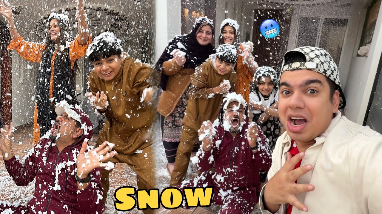 FAKE SNOW PRANK on FAMILY 🥶