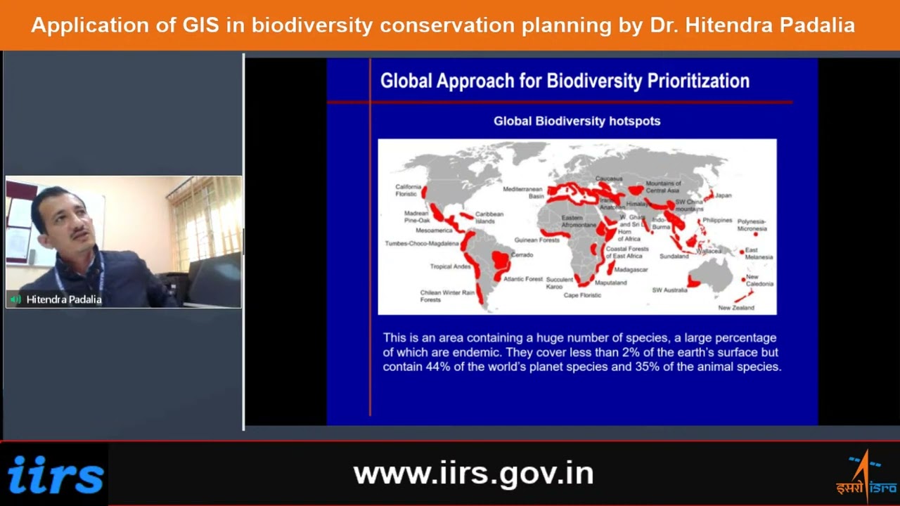 Application of GIS in biodiversity conservation planning by Dr. Hitendra Padalia