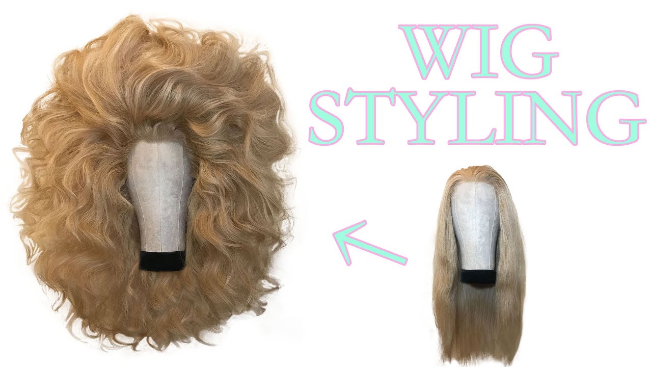 【Wig Styling Tutorial】 70's Style Big Hair.  Drag Hair!!   Fashion Hair!!  Teasing Technique. Wig