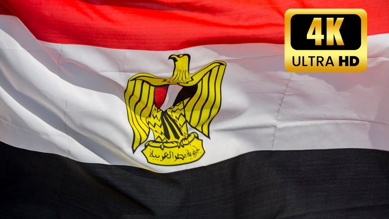 EGYPTIAN FLAG | FLAG OF EGYPTIAN | WAVING EGYPTIAN FLAG | 1 HOURS (4K UHD)