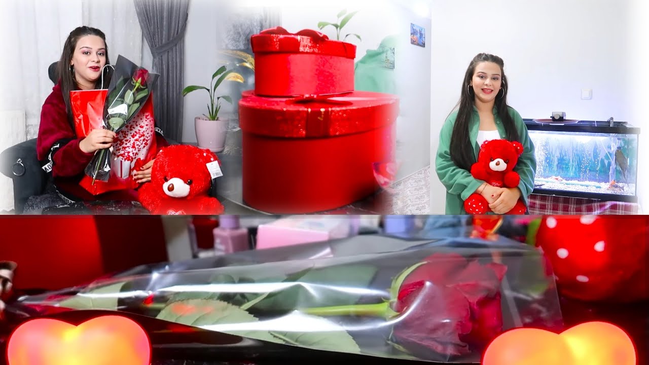 هدايات🎁 عيد الحب❤️ بس من مين تابعوا الفيديو للاخير🎊✔️