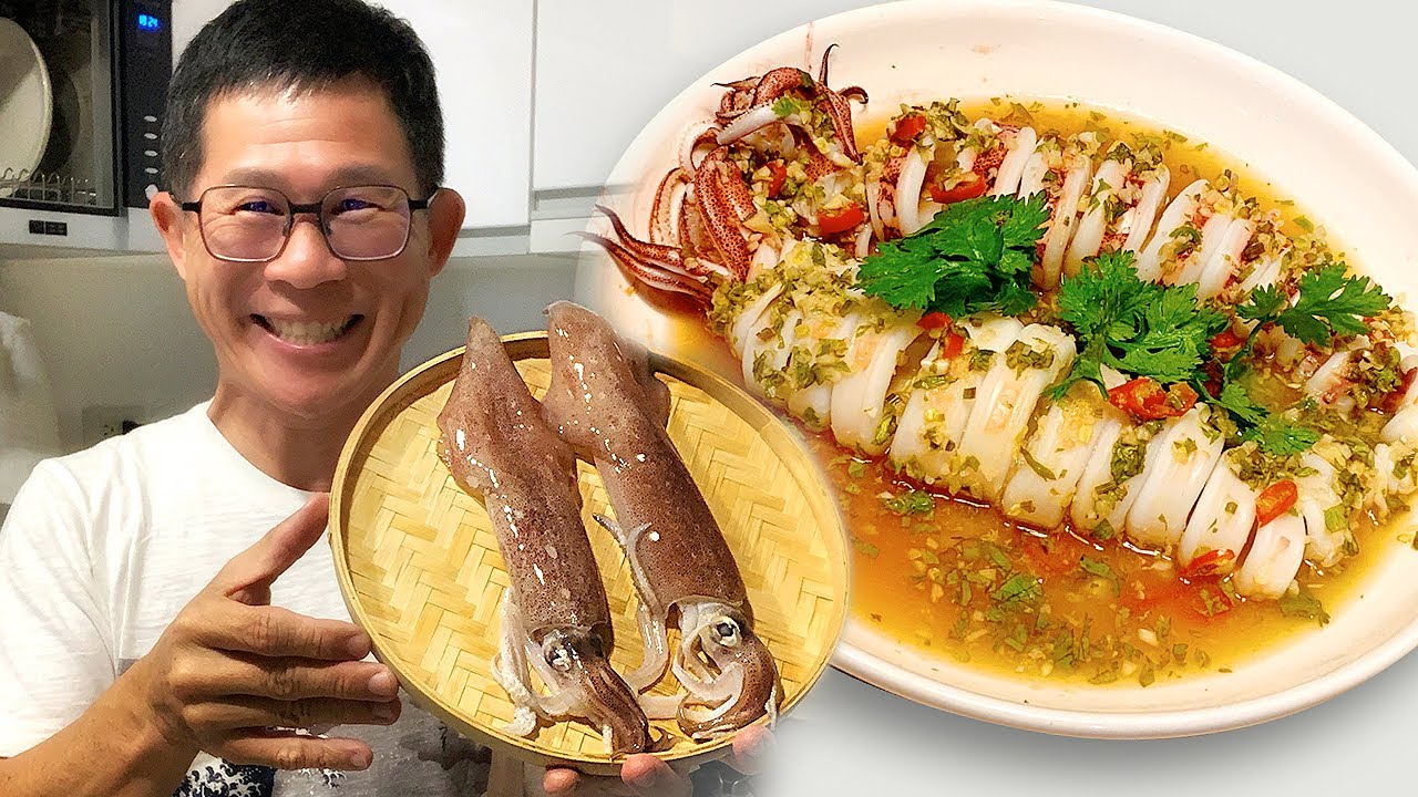 Delicious Thai Dish | Steamed Squid With Chilli and Lime Sauce