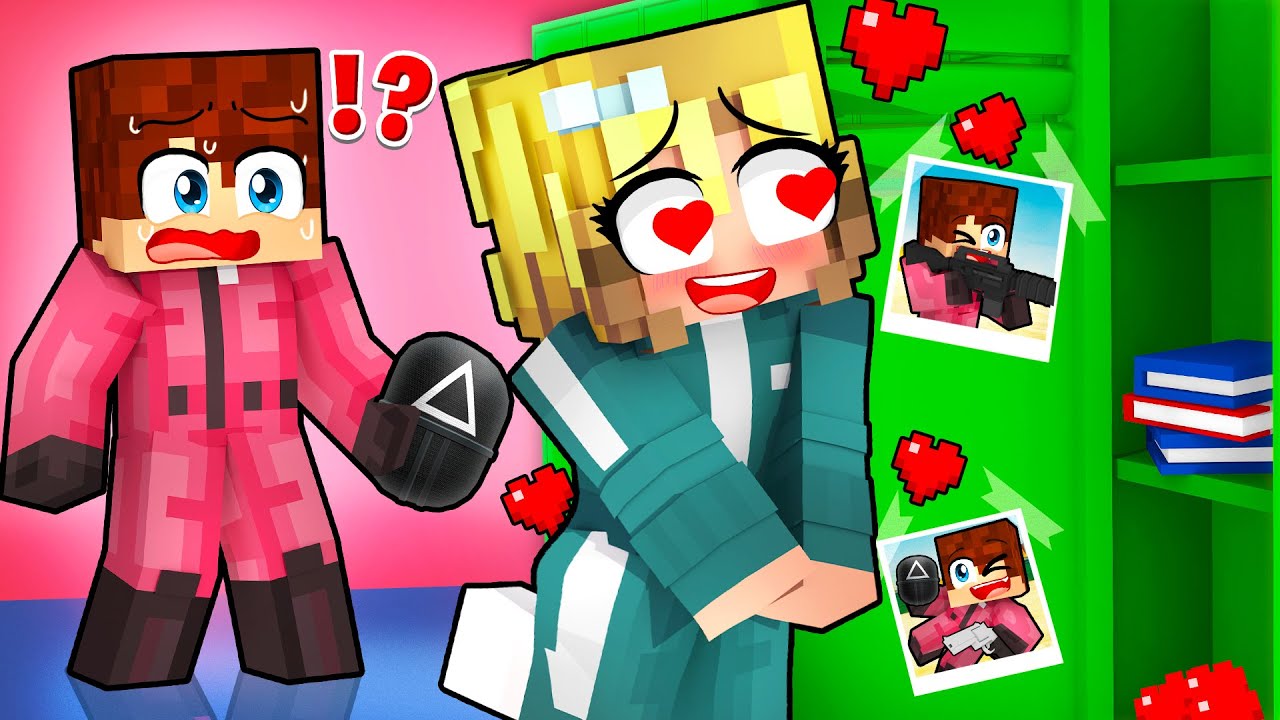 DZIEWCZYNA ZAKOCHAŁA SIĘ W OCHRONIARZU w SQUID GAME 3 w Minecraft!