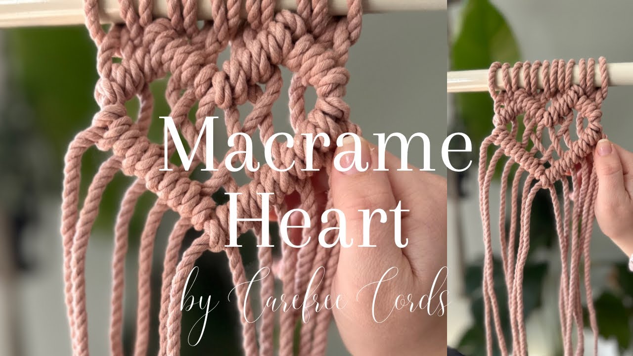 Macrame Heart / Macrame Tutorials/ Valentines Macrame /Beginner Friendly  #macrameforbeginners