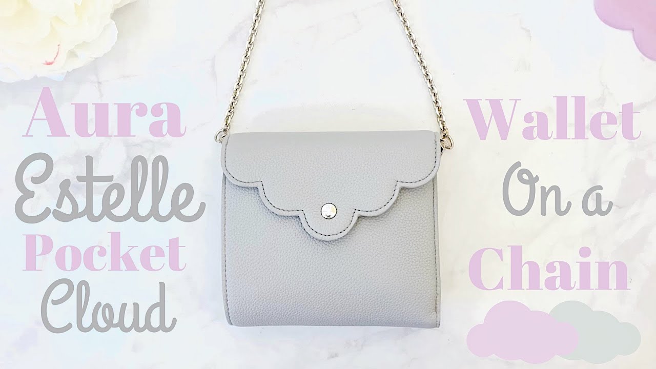 Aura Estelle Cloud Pocket Set Up as Wallet On A Chain Using Simply Gilded January Iridescent Ink Box
