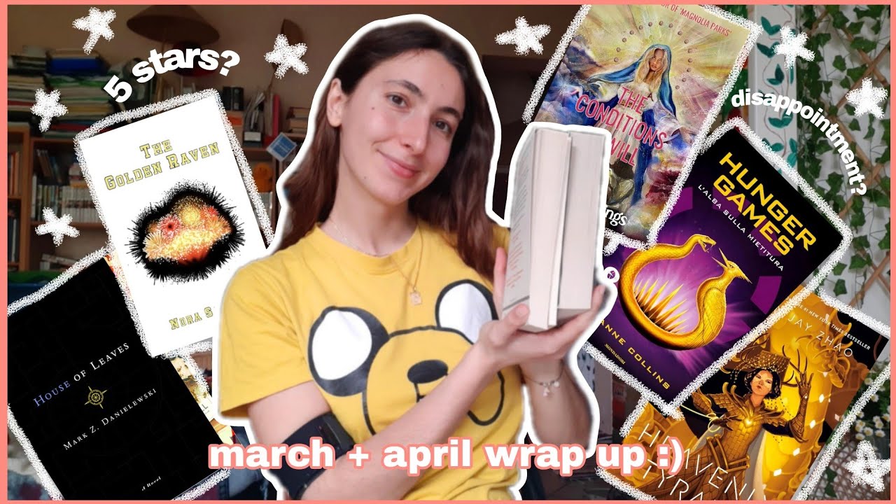 all the book i read in march + april 🌻📖 house of leaves, thought sharks and the worst book ever