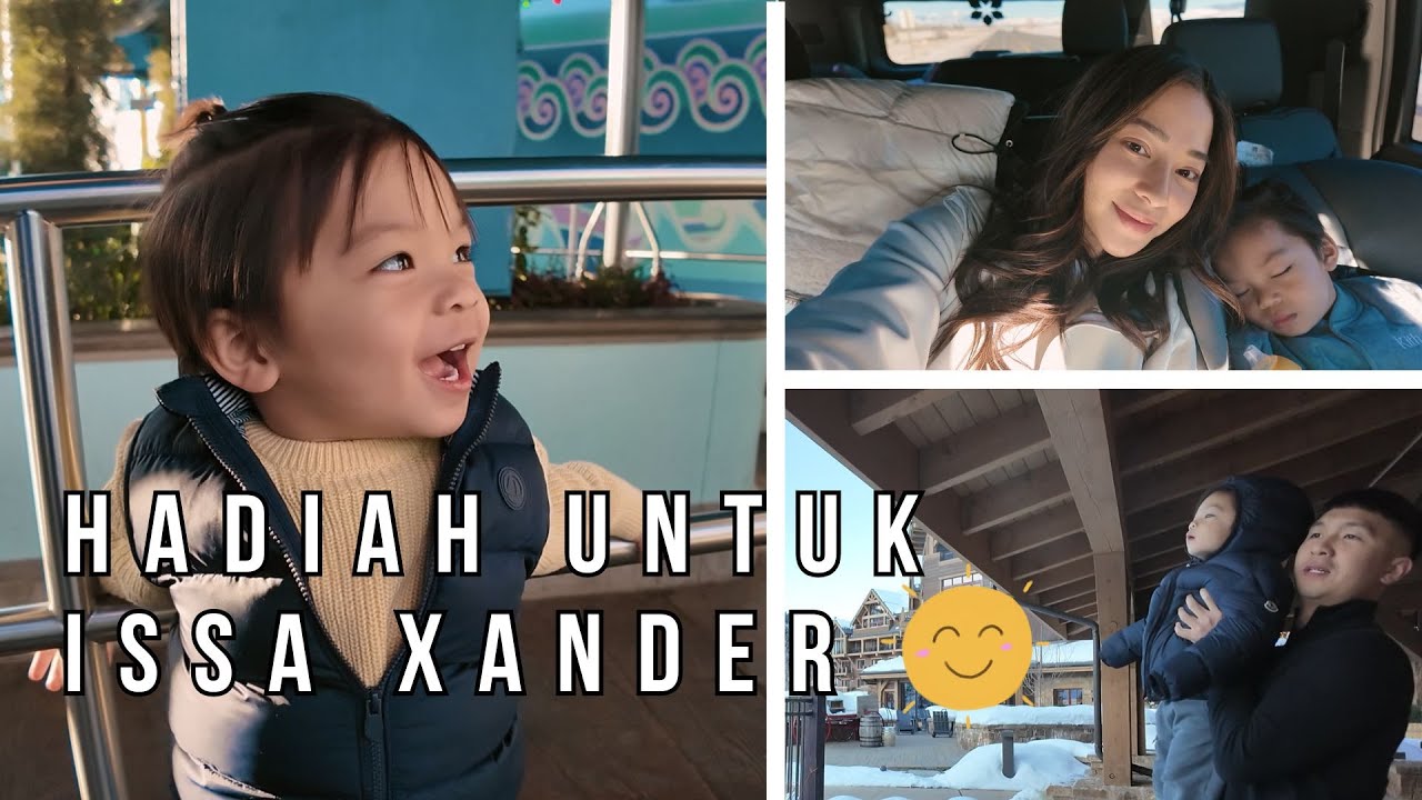 Nikita dan Indra memberi Hadiah salju untuk kado Issa Xander ??