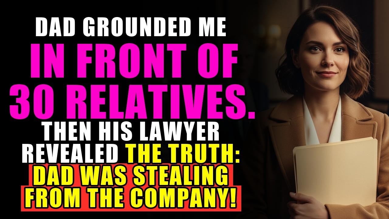 My dad grounded me in front of 30 relatives—then his own lawyer walked in and revealed Dad was the o