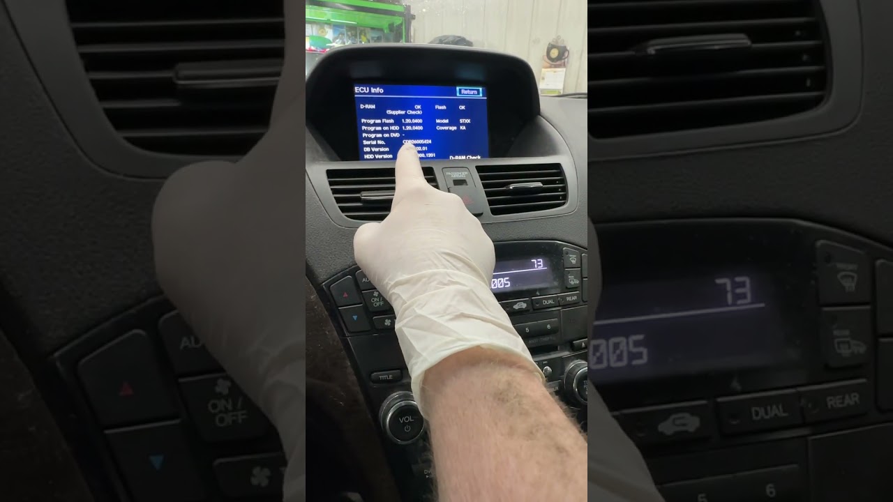 2010-2013 MDX (with navigation) radio and navigation serial number retrieval