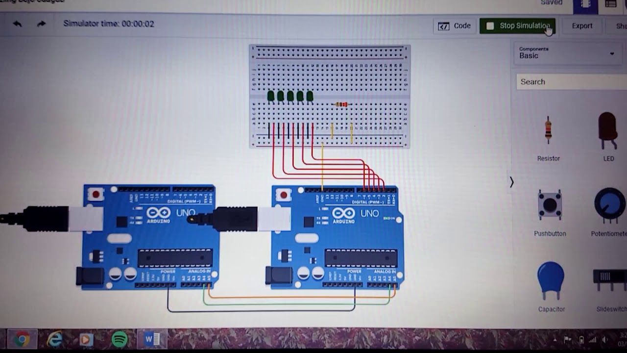 Simulación programa de comunicación I2C