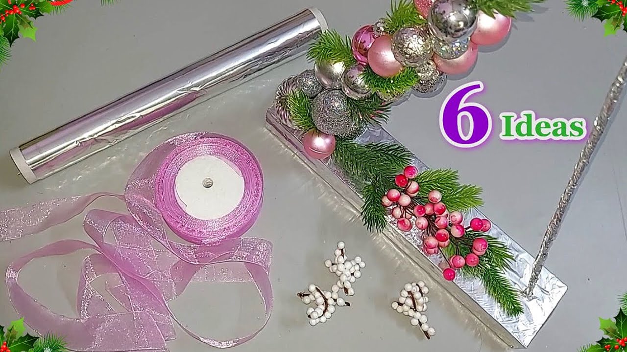 6 Low Cost 2024 Christmas Decoration ideas From Aluminium Foil | DIY Christmas craft idea🎄447