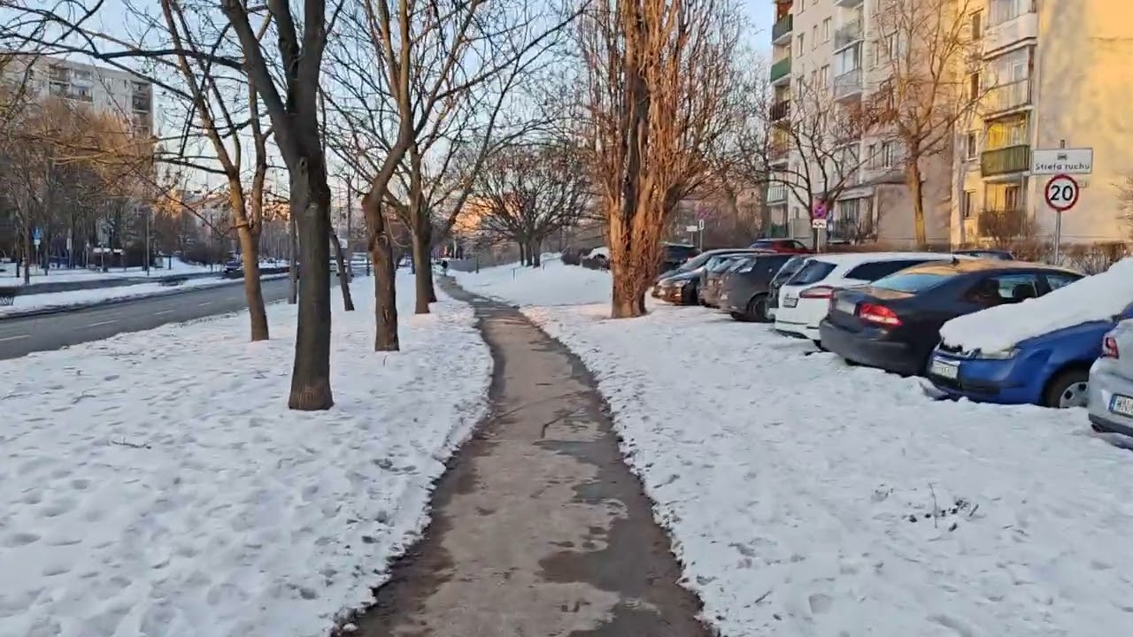 Honor 400 pro spacer ul. Indiry Gandhi zachód słońca 1080p