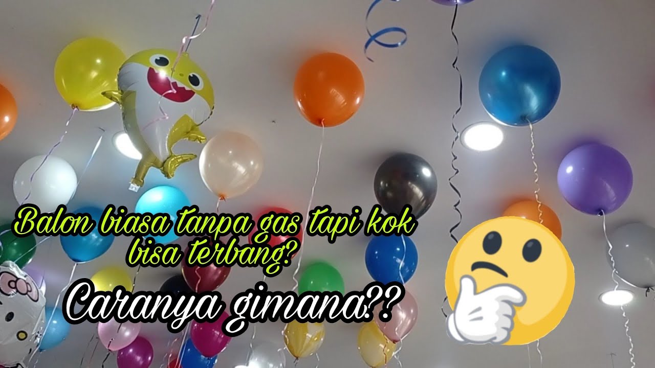 Dekorasi Balon Terbang Simple Tanpa Gas Helium