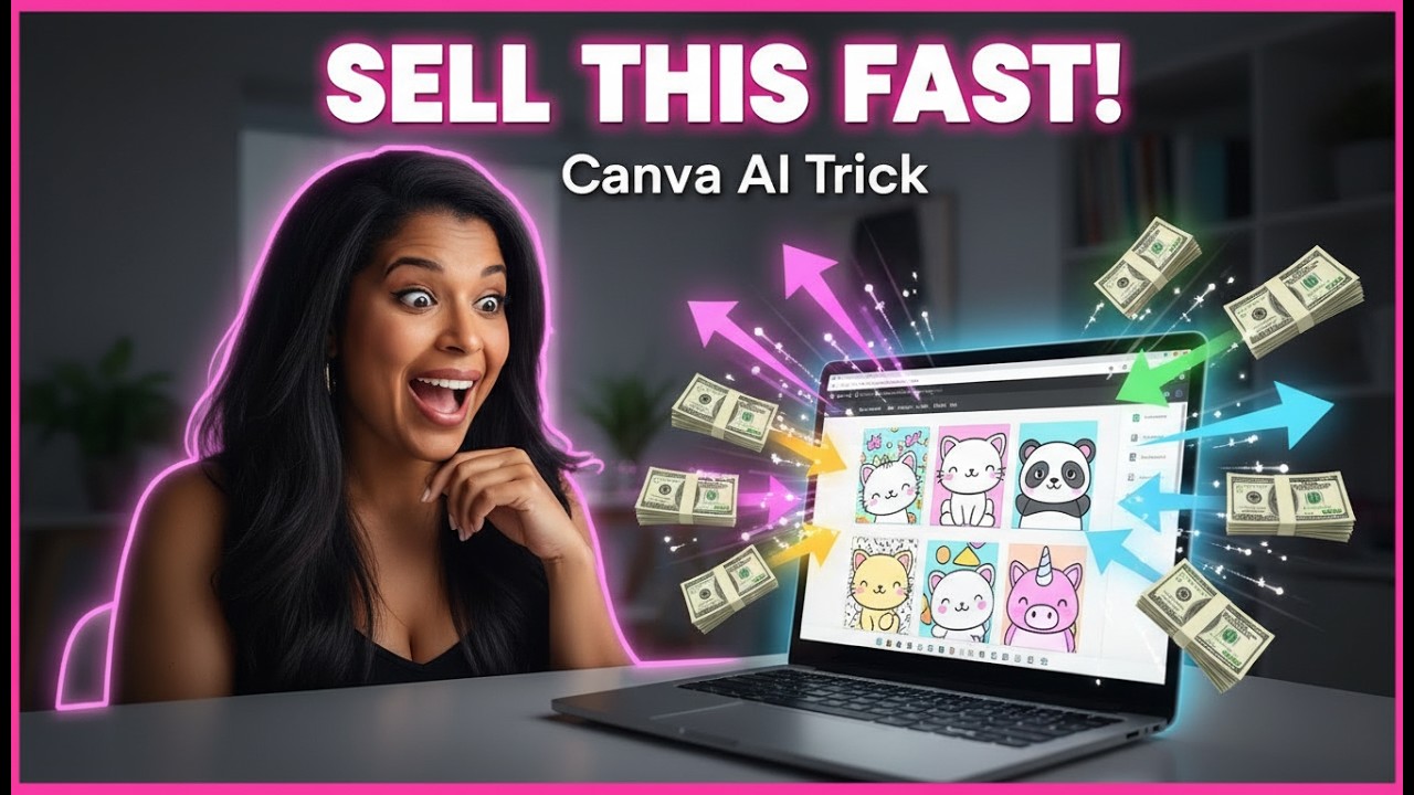 Как создавать и продавать раскраски с помощью Canva AI (пошаговое руководство для Etsy) 💰✨
