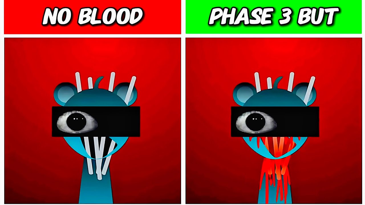 Sprunki No Blood And PHASE 3 But Everyone Characters 