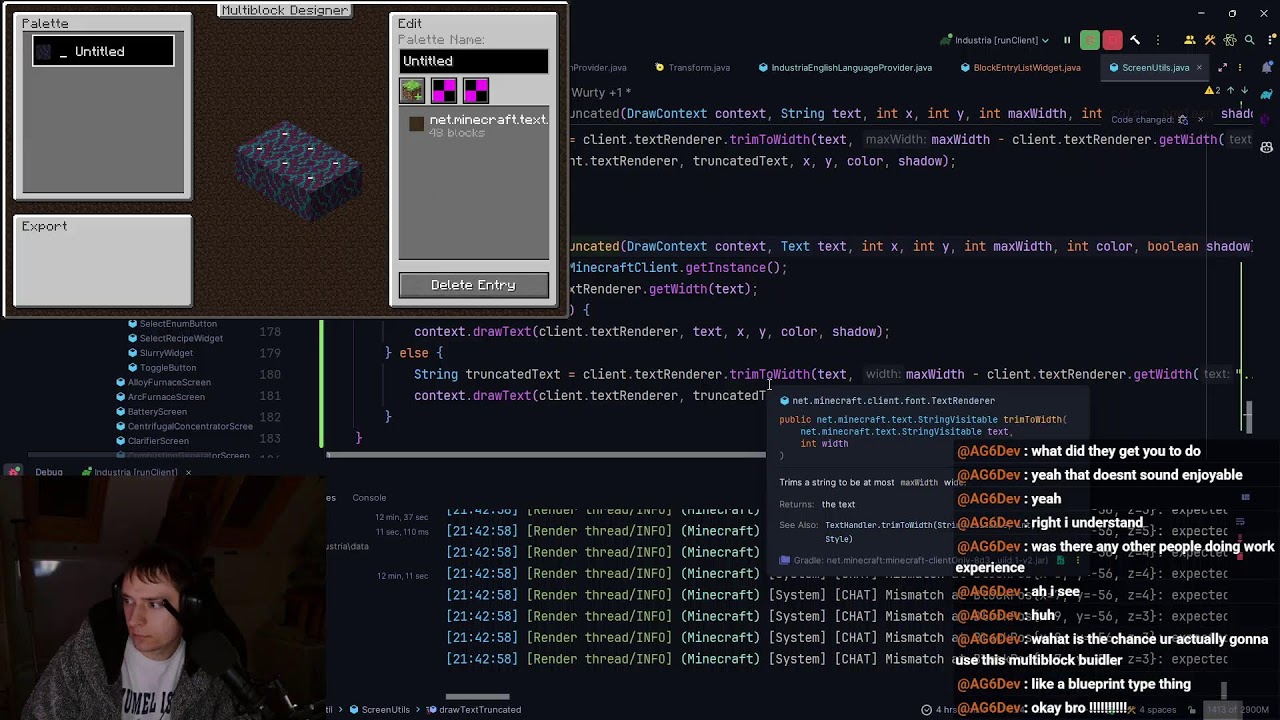 Developing Industria (Tech Mod) - Fabric 1.21.8 - Multiblock Designer