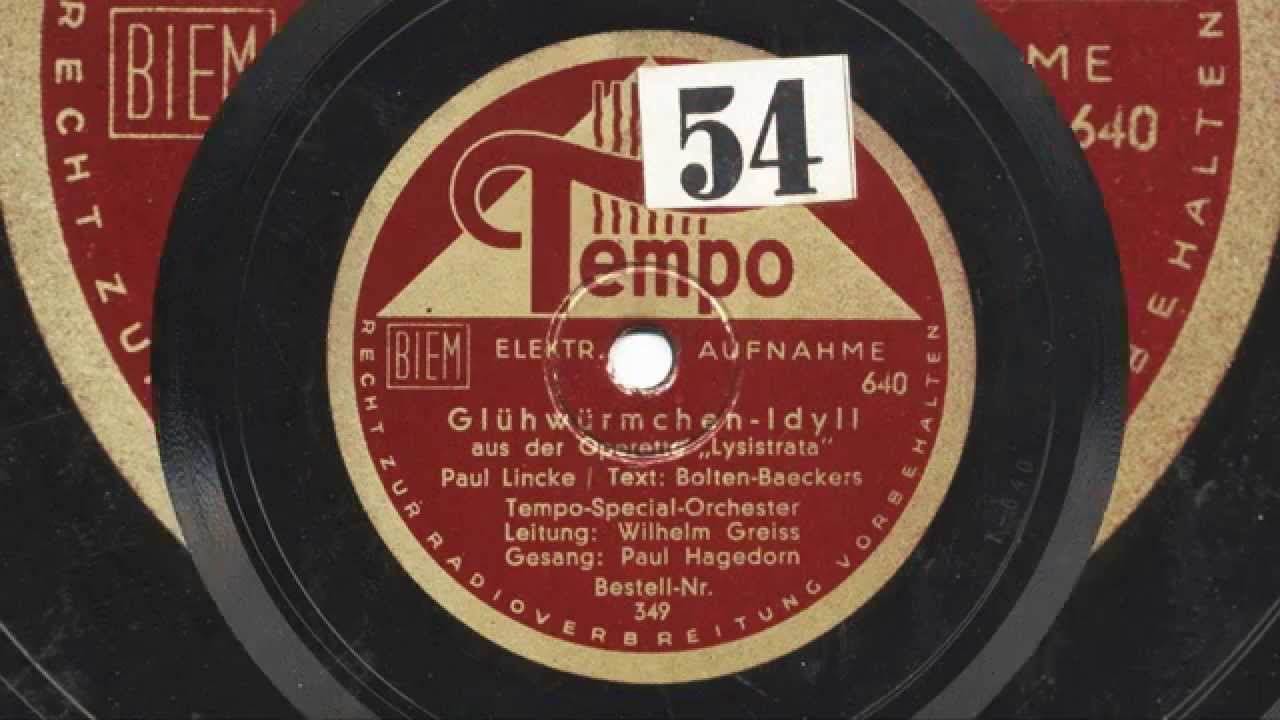 Tempo-Special-Orch.: Glühwürmchen-Idyll (Paul Hagedorn, 1935)