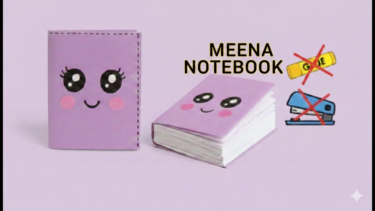 Easy School Craft |No Glue |Cute Paper Notebook | How to Make DIY Mini Notebook 📒 |
