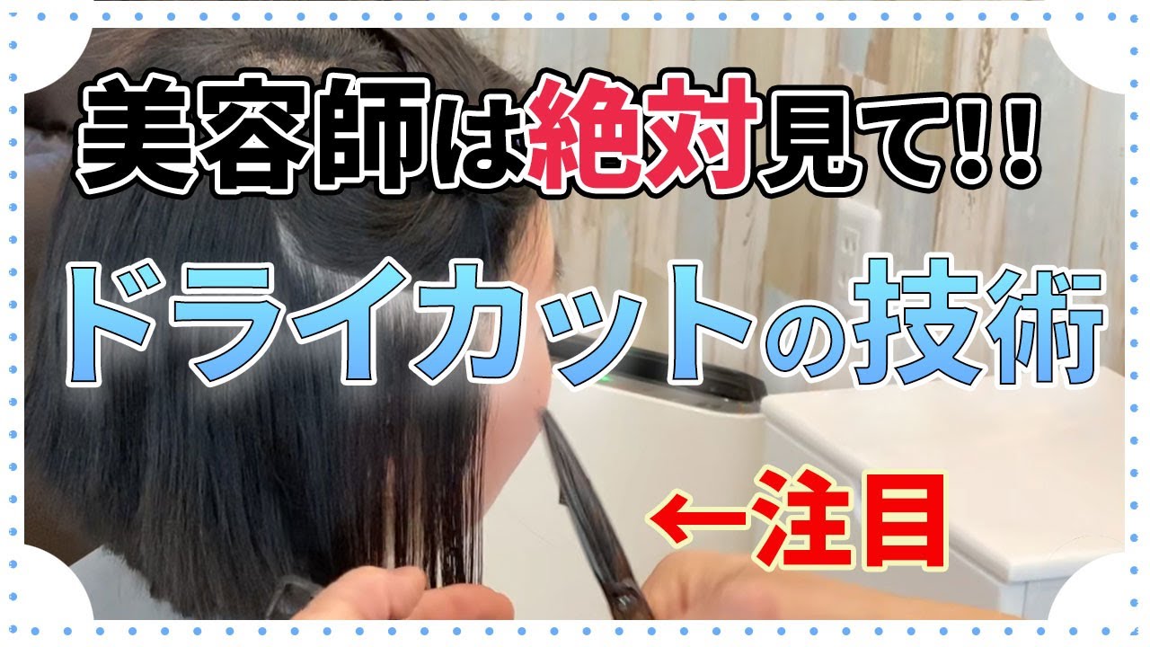 美容師は絶対見て！ドライカットの技術