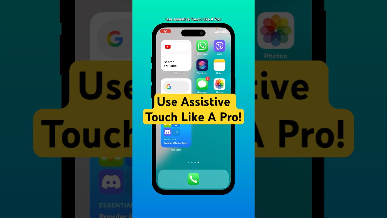 Master Assistive Touch on iPhone Like a Pro! #iPhone #shorts