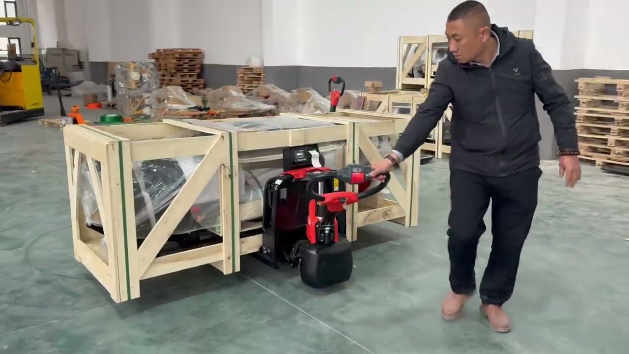 Transpalet electric F4 (Li-ION) cu cantar inteligent cu imprimanta, capacitate maxima 1500 kg