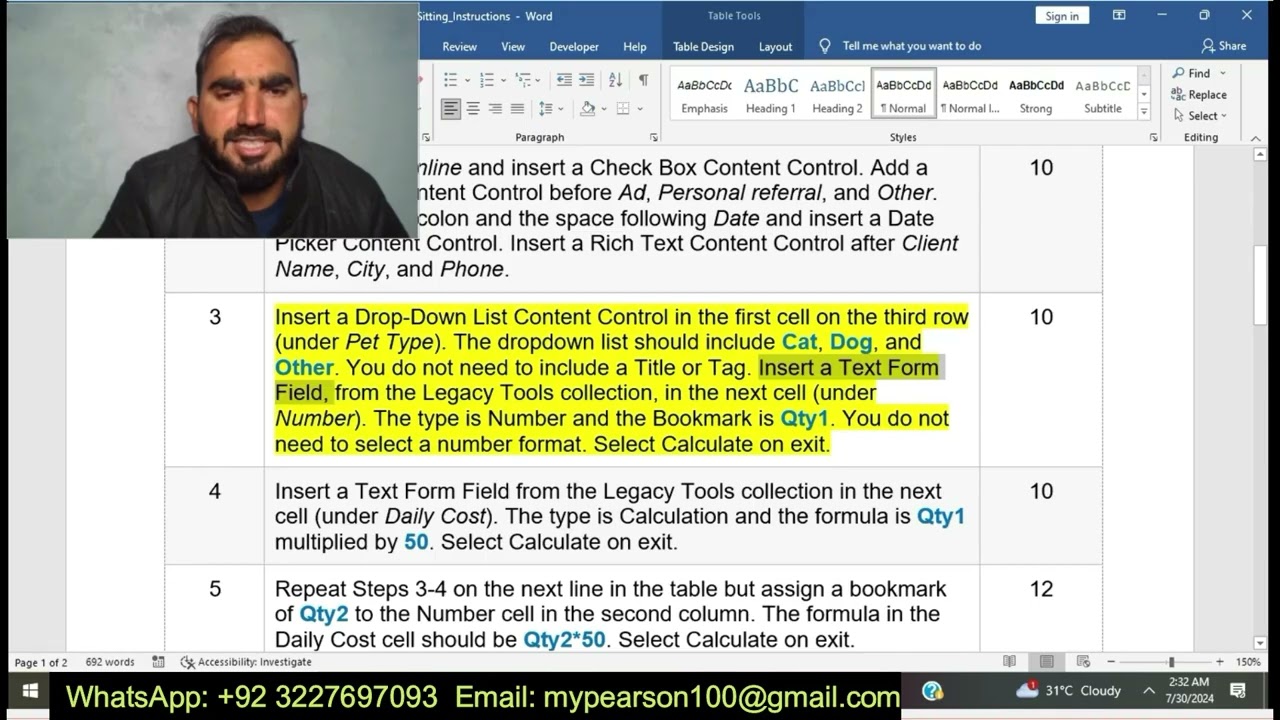 Exp19 Word Ch07 Cap Pet Sitting Instruction | Exp19_Word_Ch07_Cap_Pet_Sitting Instruction