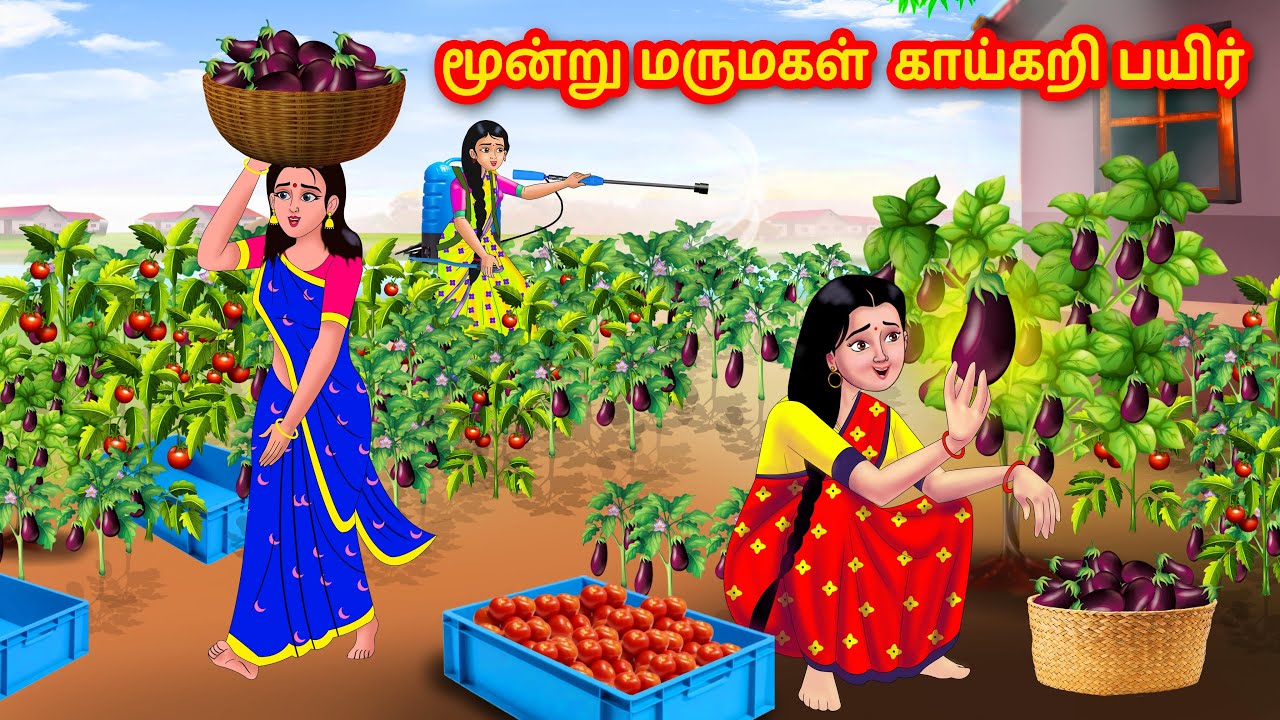 மூன்று மருமகள்  காய்கறி பயிர்| Mamiyar vs Marumagal | Tamil Moral Stories | Tamil stories