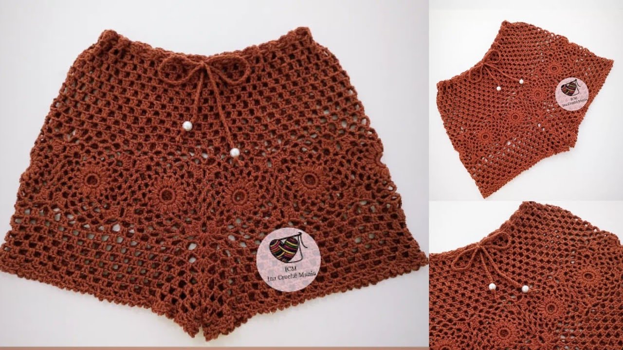 short de crochê verão ( passo a passo todos os tamanhos PP,P,M,G e GG)