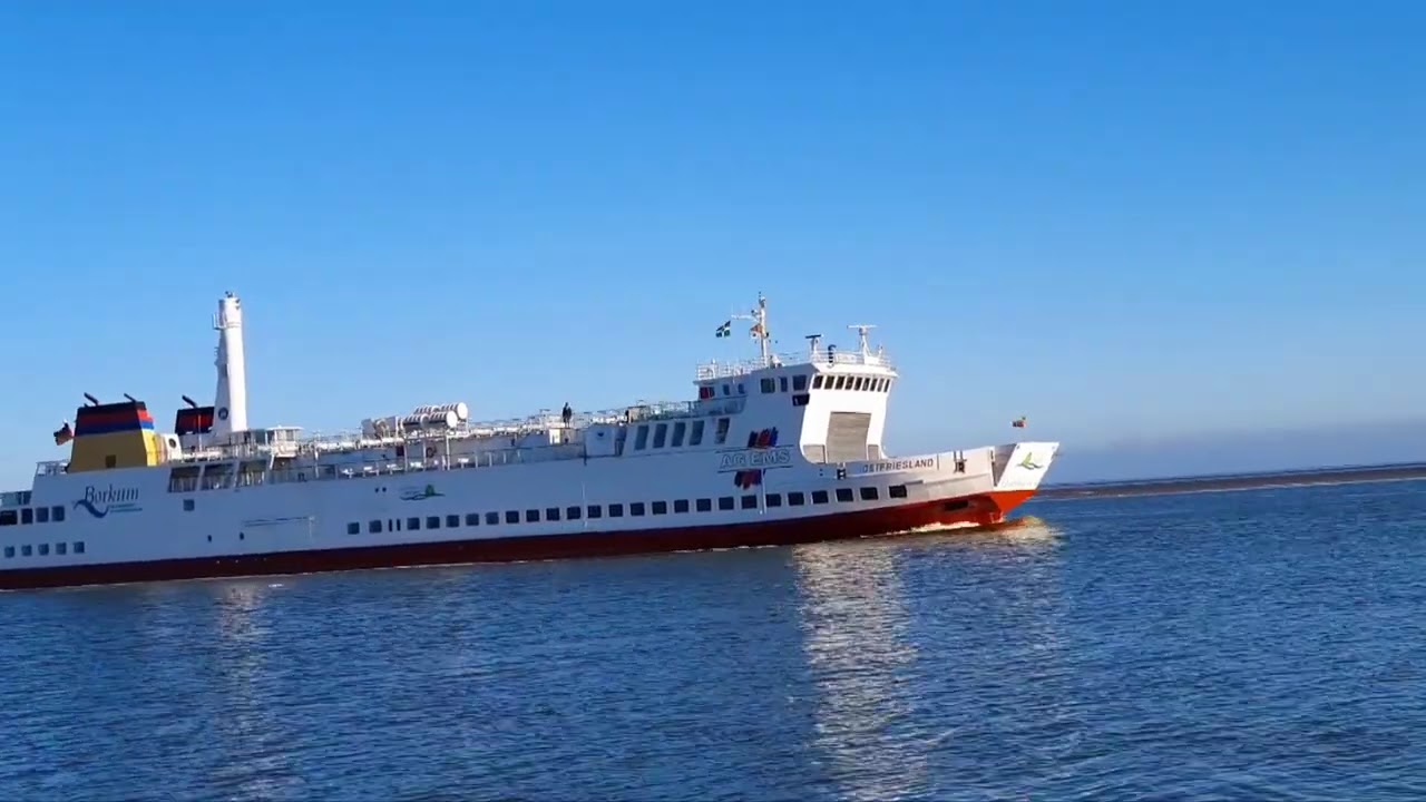 #BORKUM ⛵ - Die Fähre⚓ #Ostfriesland 🌊 schippert durch das Wattfahrwasser 🚣‍♂️ #AGEMS 19.03.2021