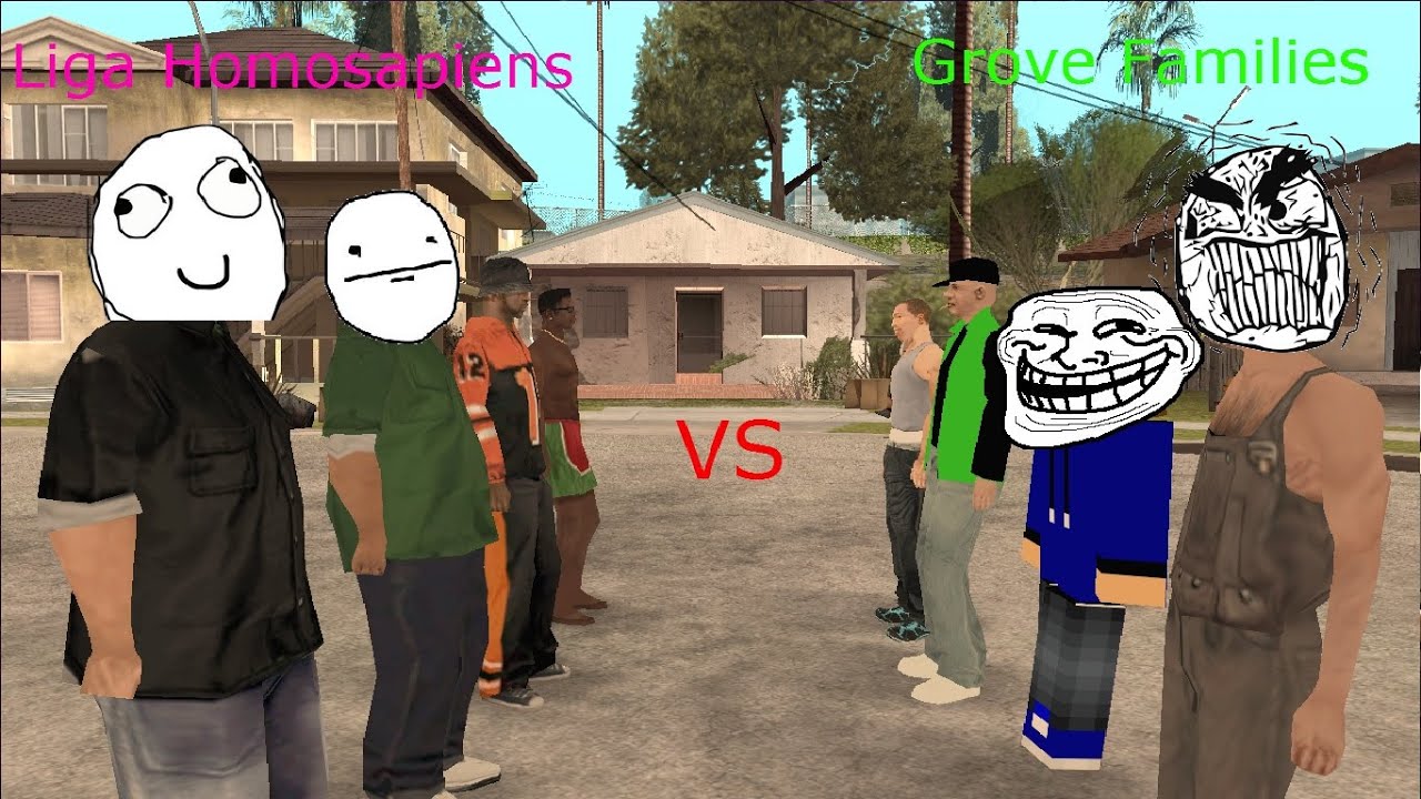 GTA San Andreas Loquendo Cj Y sus amigos VS La Liga Homosexual