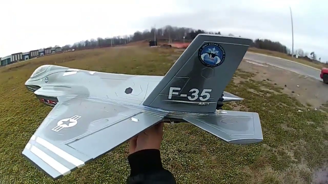 FMS V1 discontinued silver f-35 hand toss