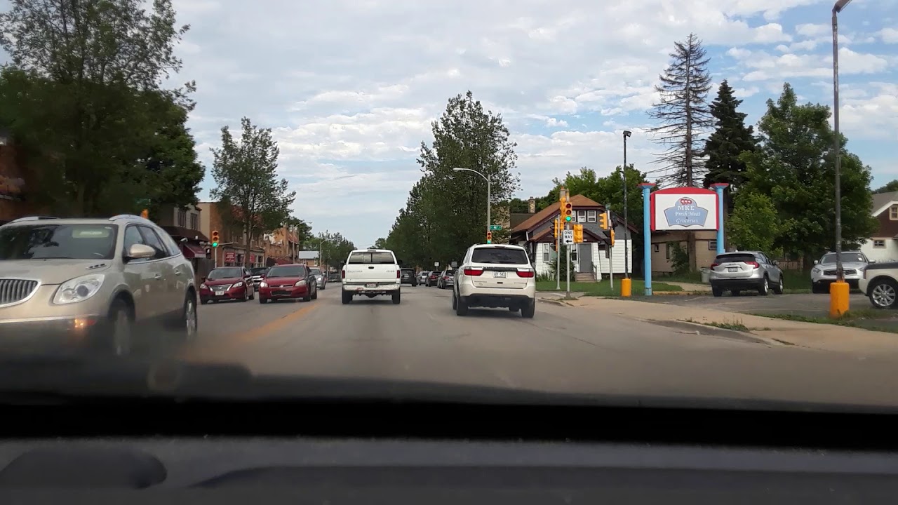 Milwaukee Wisconsin  - Burleigh Street Inner City - SITE OF 2016 MILWAUKEE RIOTS - Sherman Park 2019