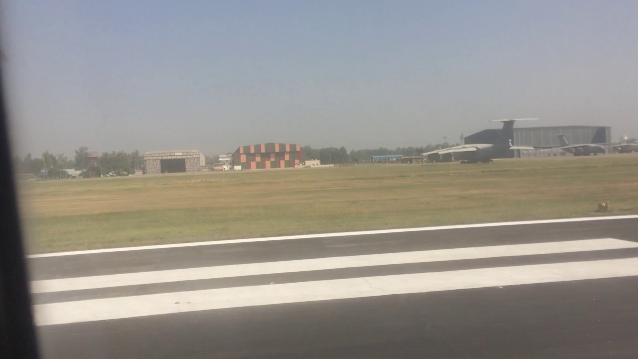 Take off from Chandigarh airport, India