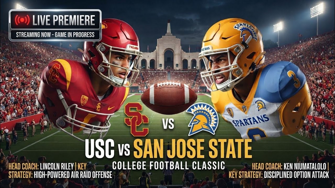 🔴 LIVE PREMIERE: USC vs San Jose State | College Football NCAAF (Week 0)