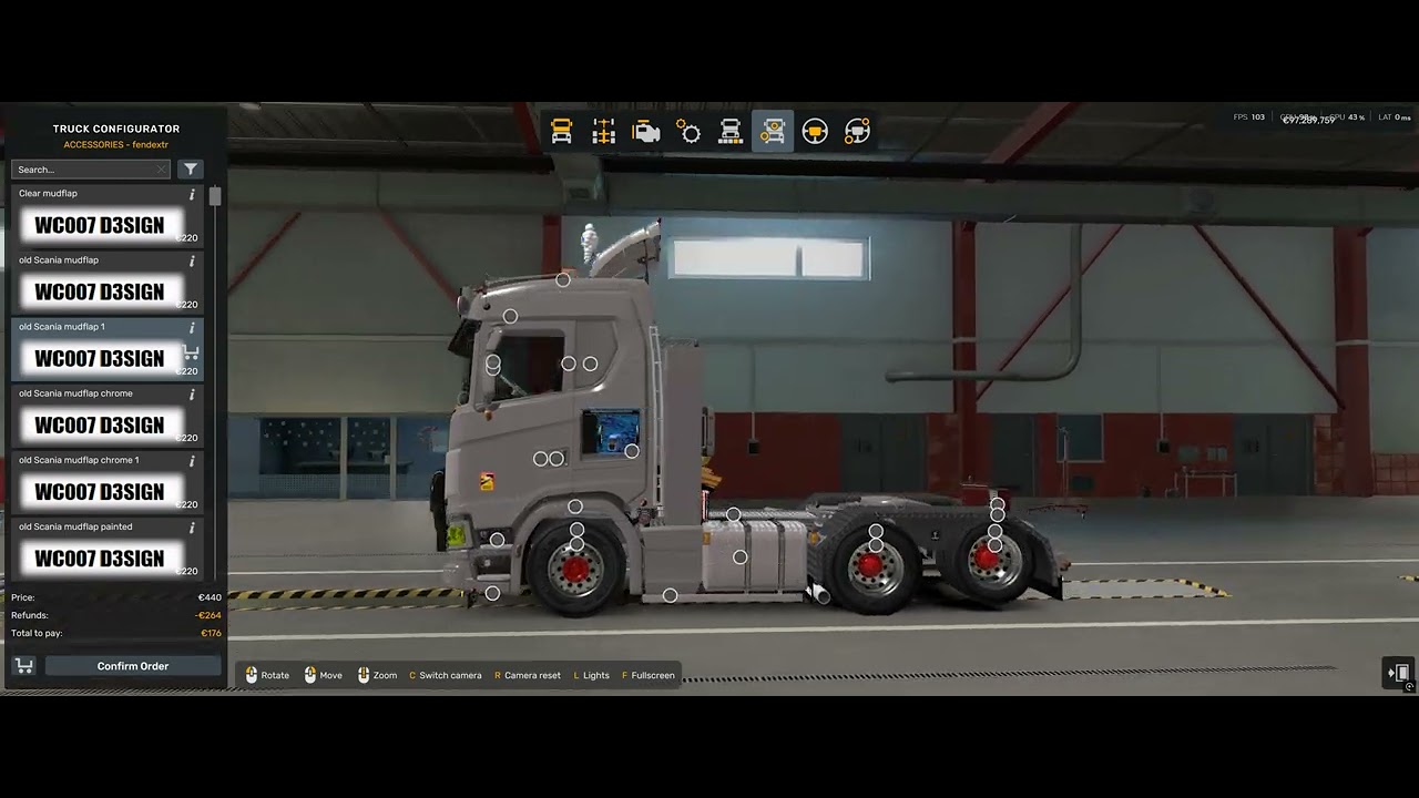 Purchased new custom old skool Scania NG V8 in ETS2