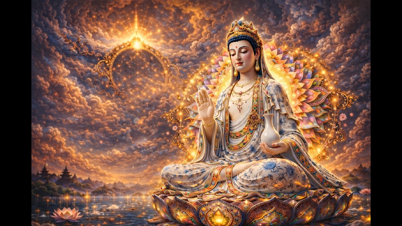 Thần Chú Quan Thế Âm Bồ Tát🍃🌸🍃Avalokiteshvara Mantra🍃🌸🍃Hoan Hỉ và An Lạc (Không Quảng Cáo)